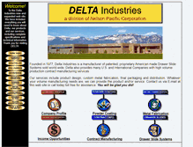 Tablet Screenshot of deltaindustries.com